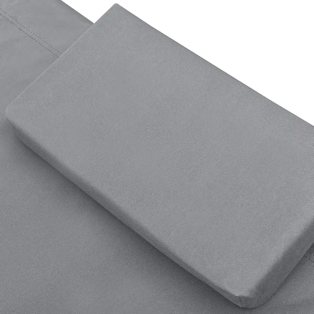 Lettino Prendisole con Baldacchino e Cuscini Grigio cod mxl 67346