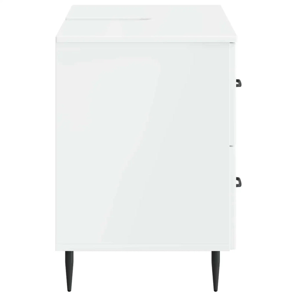 Armadio per Lavabo da Bagno HAARLEM Bianco Lucido 896799