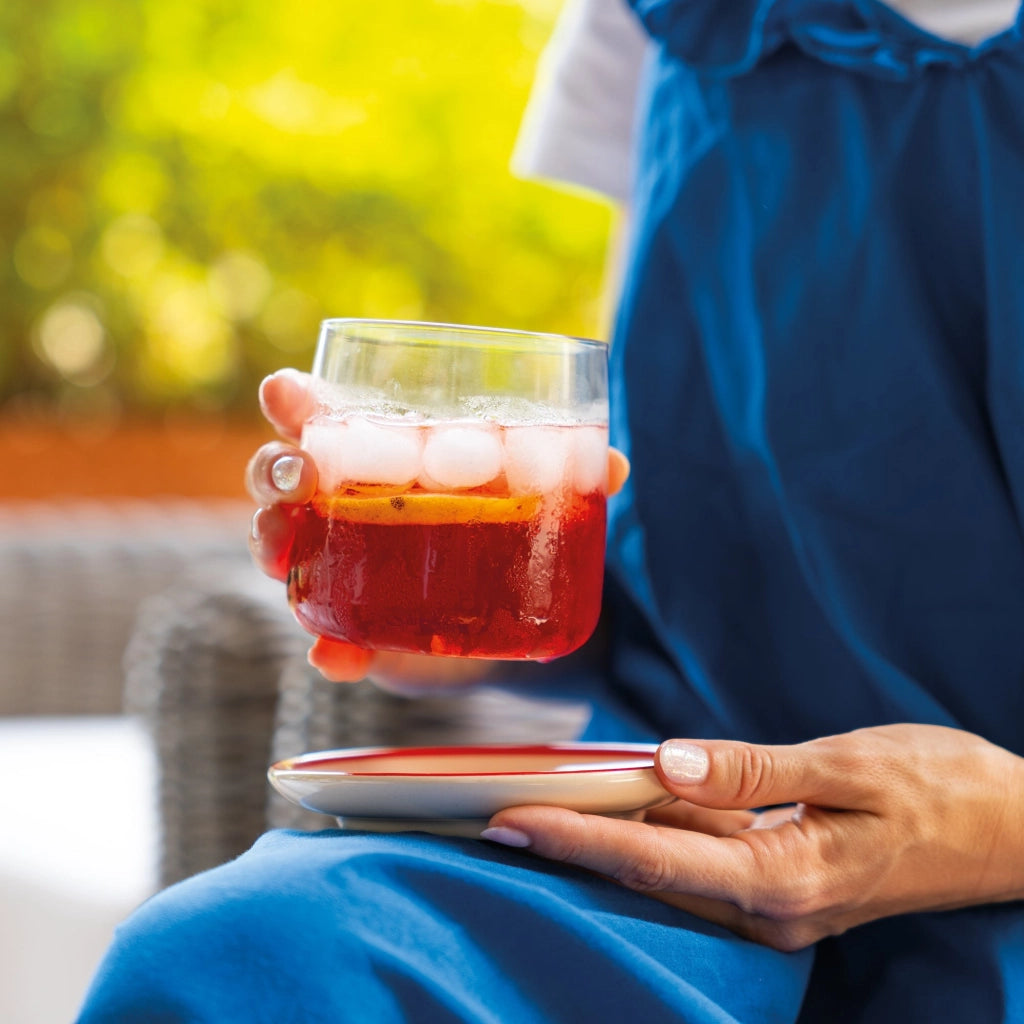 Zafferano Set 6 Bicchieri No Bilia Tumbler in vetro borosilicato soffiato a mano, design elegante e resistente, colore trasparente, ideale per tavola