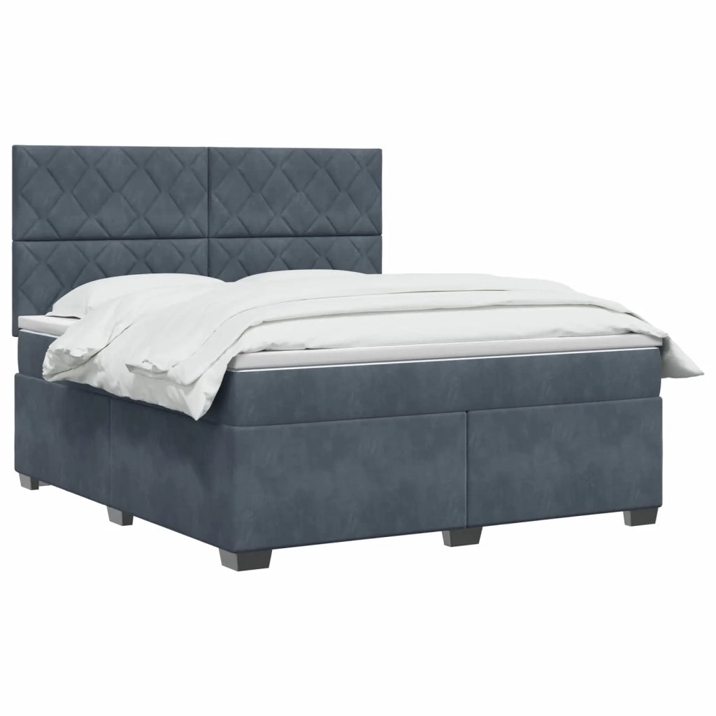 Letto box spring con materasso Grigio Scuro 180 x 200 cm 3455163