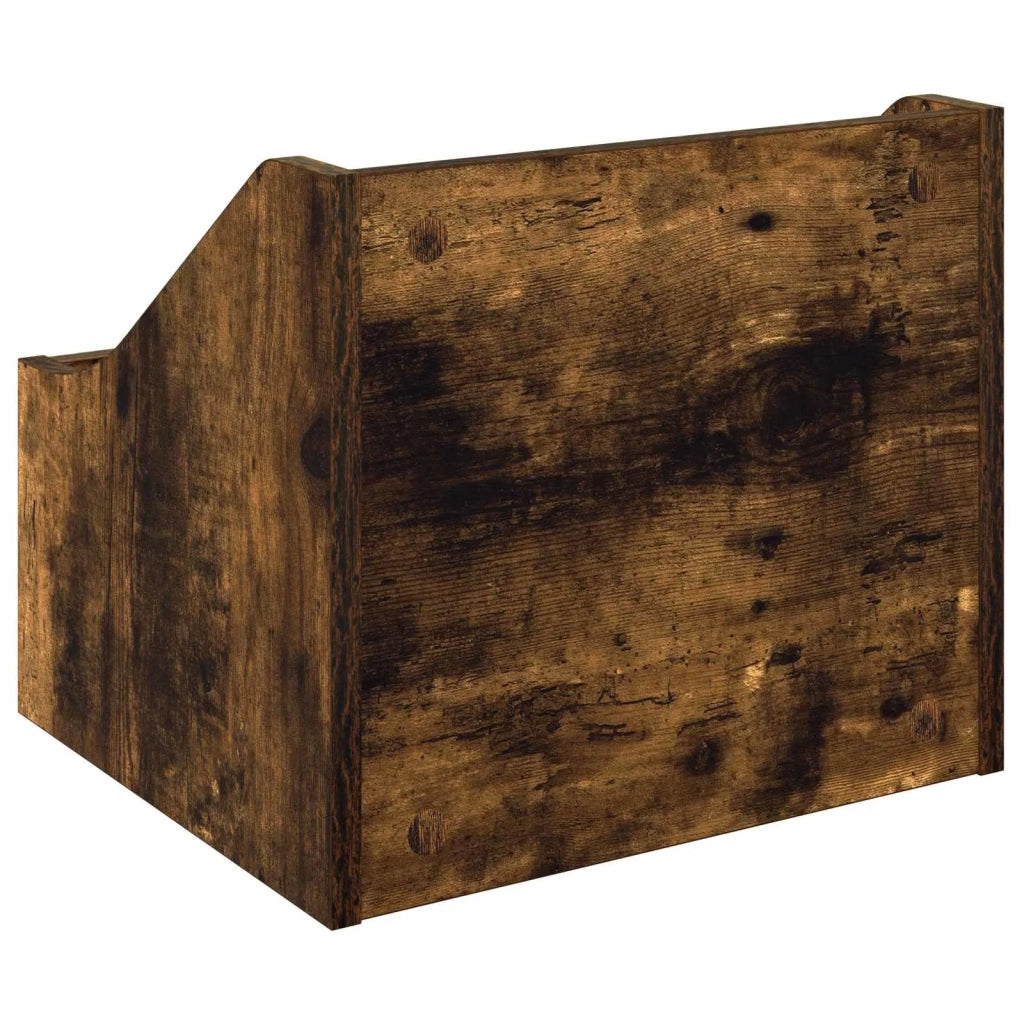 Scatola per dischi LP 2 pz Rovere Fumo 37 x 33 x 32 cm 8012771