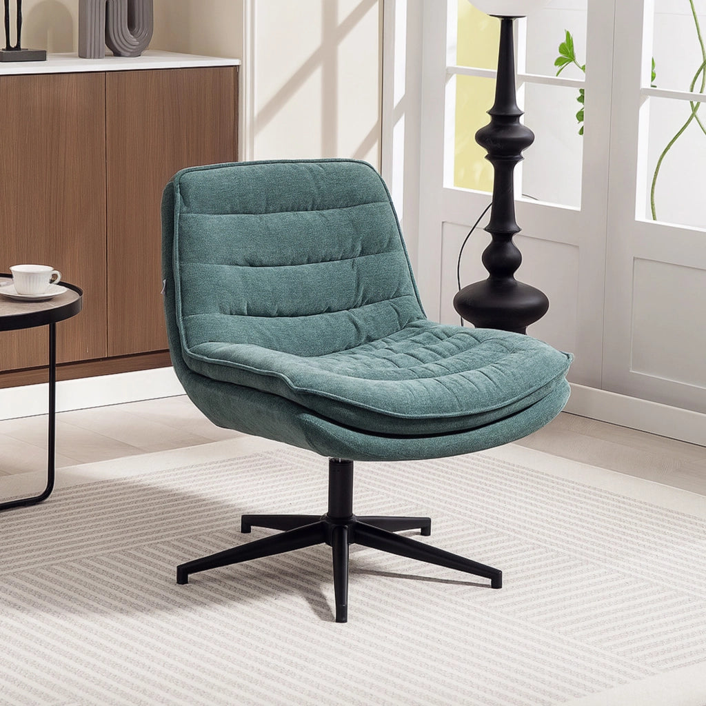 Sedia da ufficio girevole con seduta ampia ¨C Zephmum ¨C Verde scuro