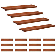 Tappeti per scale 16 pz 120 x 25 x 2 cm Marrone 3446441