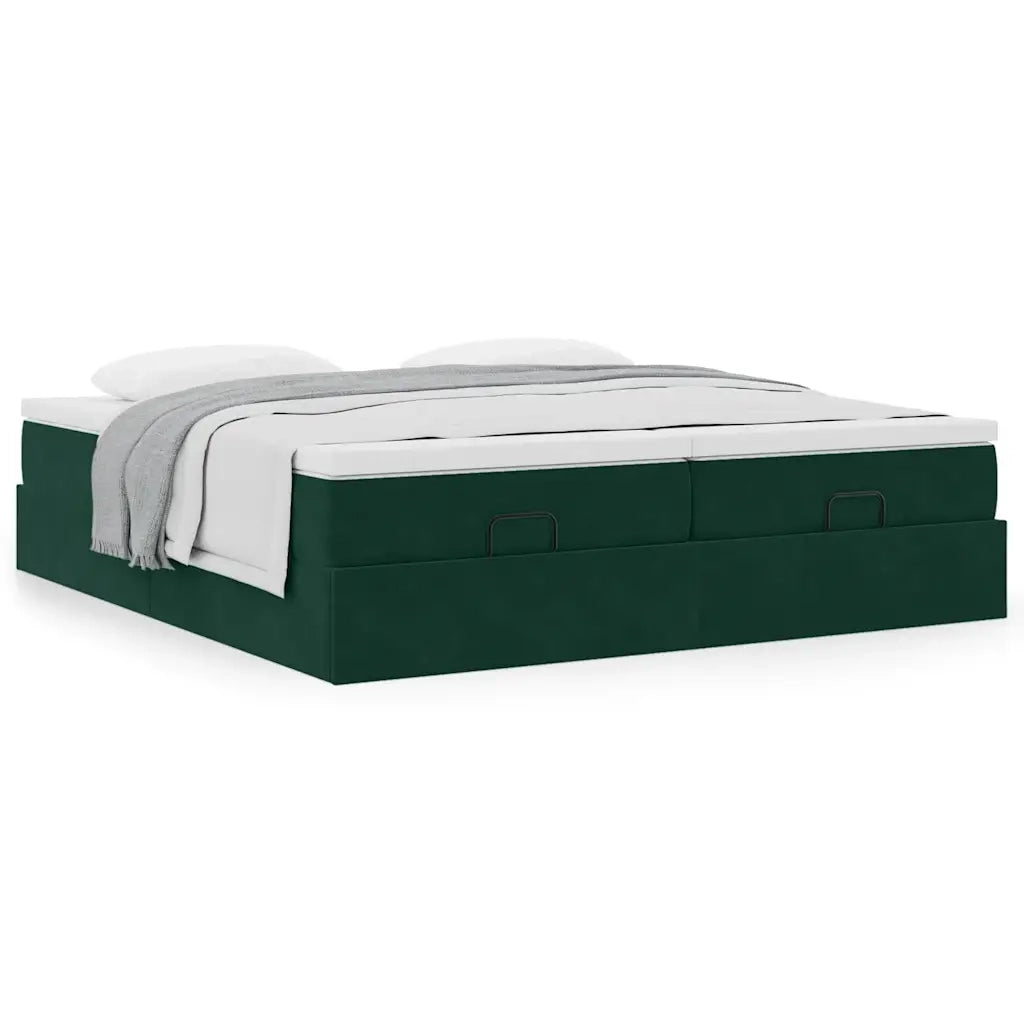 Struttura Letto Pouf con Materassi 160x200 cm Velluto 3311258