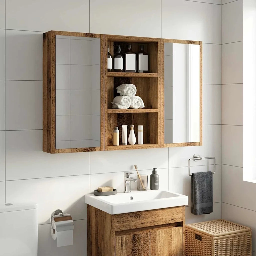 Armadio da bagno a muro Legno vecchio 30 x 10 x 50 cm 889317