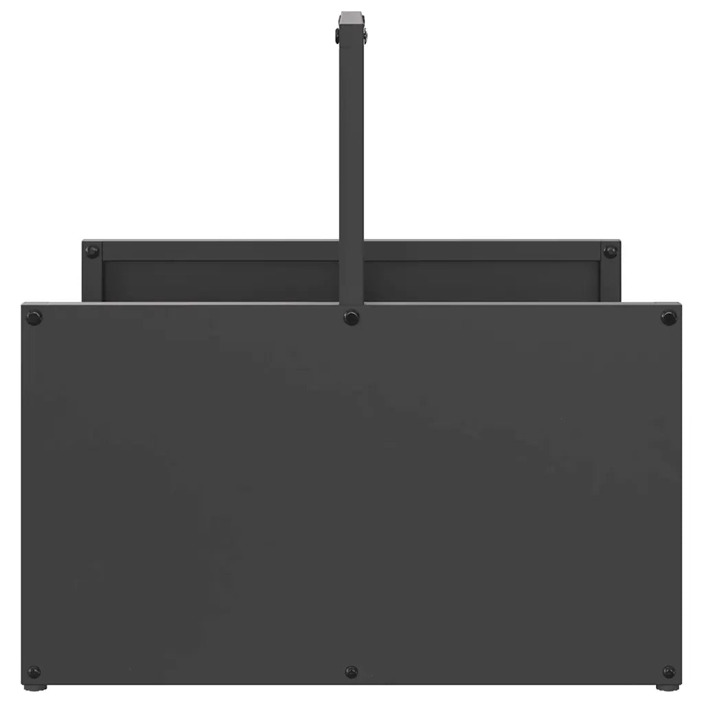 vidaXL Rastrelliera per Legna da Ardere Nera 40x40x40 cm