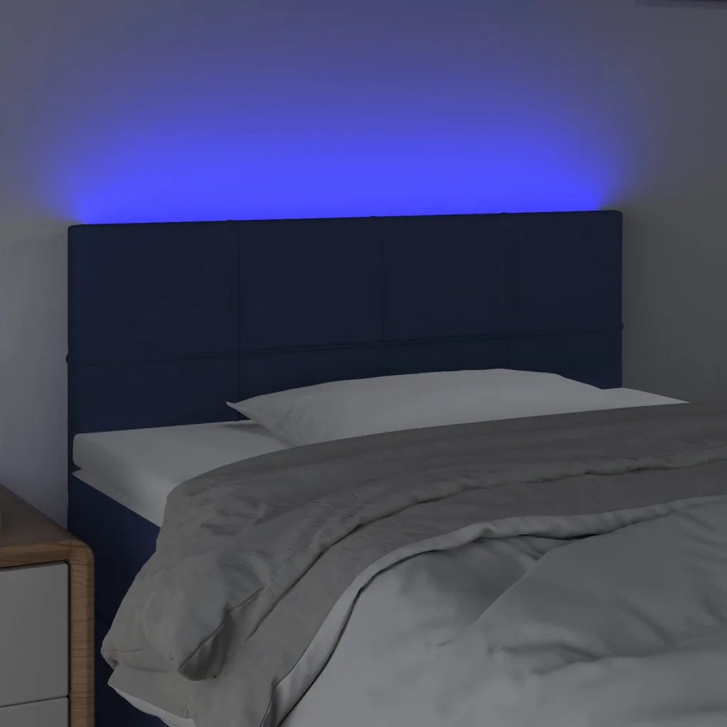 Testiera | Testata a LED Blu 90x5x78/88 cm in Tessuto
