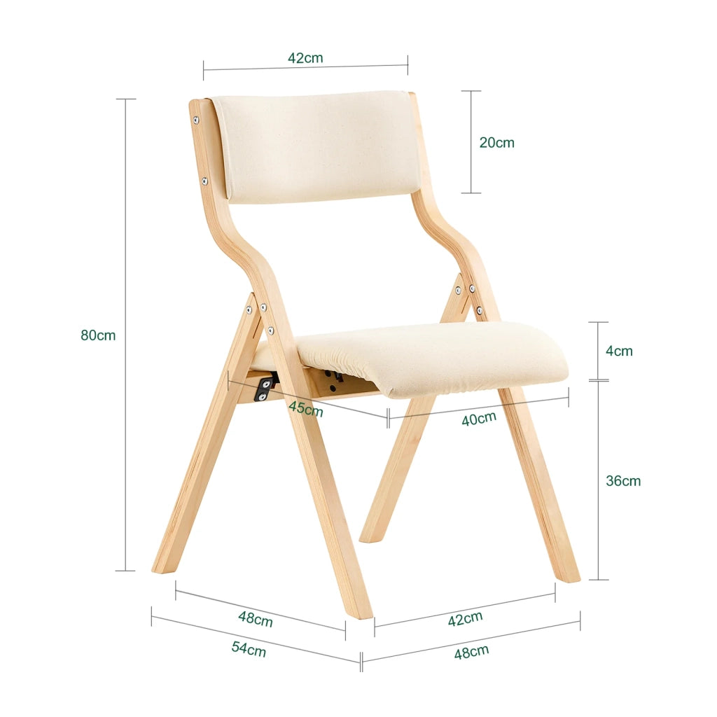 Sedia pieghevole Stil Sedia Sedia da scrivania in betulla Bianco FST40-W