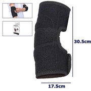 Trade Shop - Gomitiera Fascia Elastica Supporto Tutore Per Gomito Anallergico Bambini Nero M -