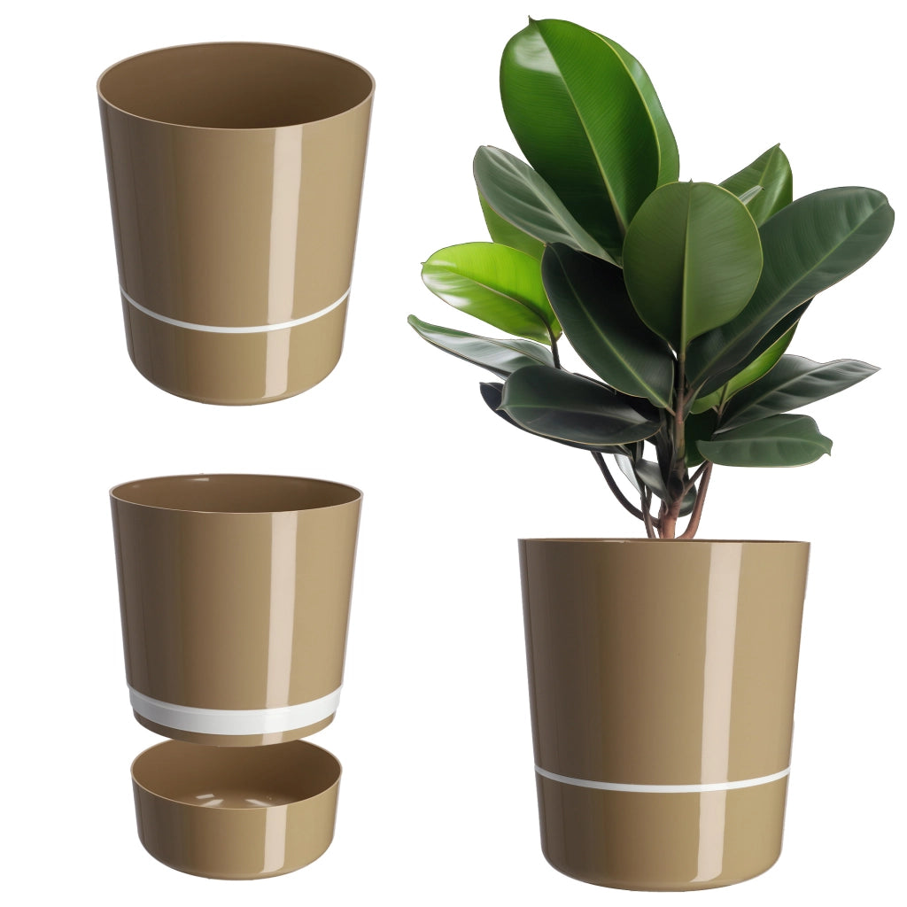 Copertura per vaso da fiori KADAX, 29 cm, in due pezzi, in plastica.