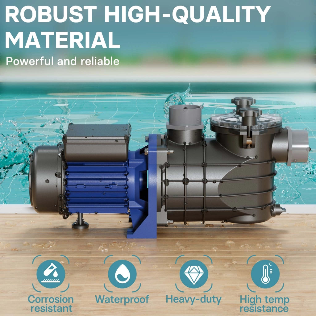 Pompa piscina per ricircolo e filtraggio 10800 L/h 180 W Pompa di circolazione