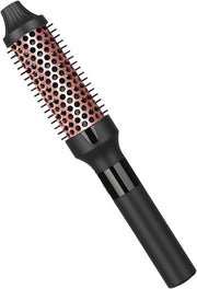 Krulborstello 1,25/1,5 pollici, krulkam ronde ceramica doppia PTC riscaldato, krultang termal ionico termico, riscaldatore di borstello, piastra, doppia tensione, portatile (3,2 cm)