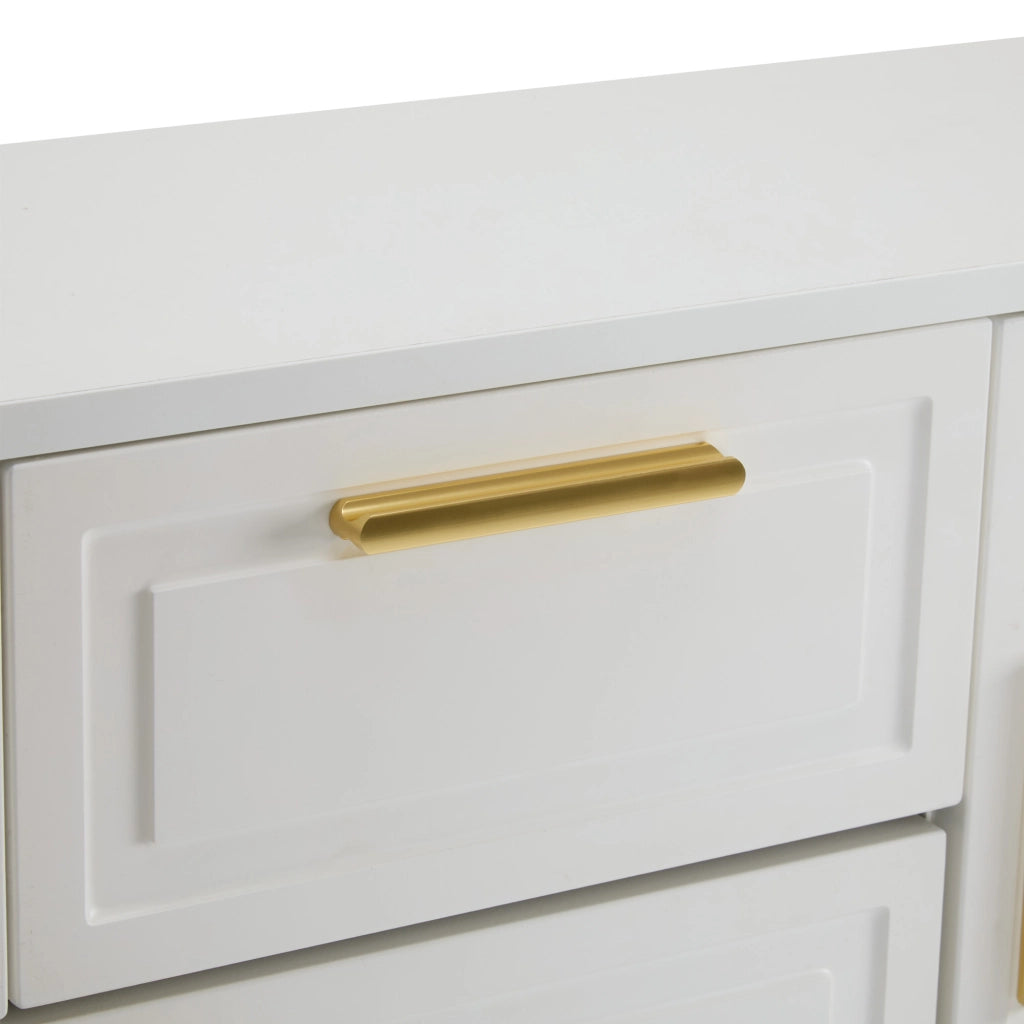 Scarpiera con 2 cassetti e ripiani regolabili - per ingresso - in MDF e truciolare - 120×24×107 cm - bianco