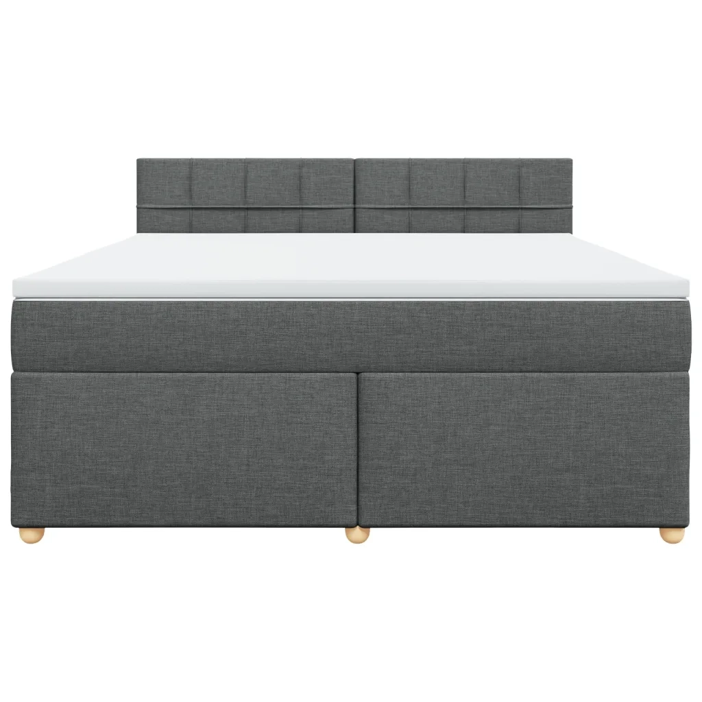 Giroletto a Molle con Materasso Grigio Scuro 180x200 cm Tessuto 3286760