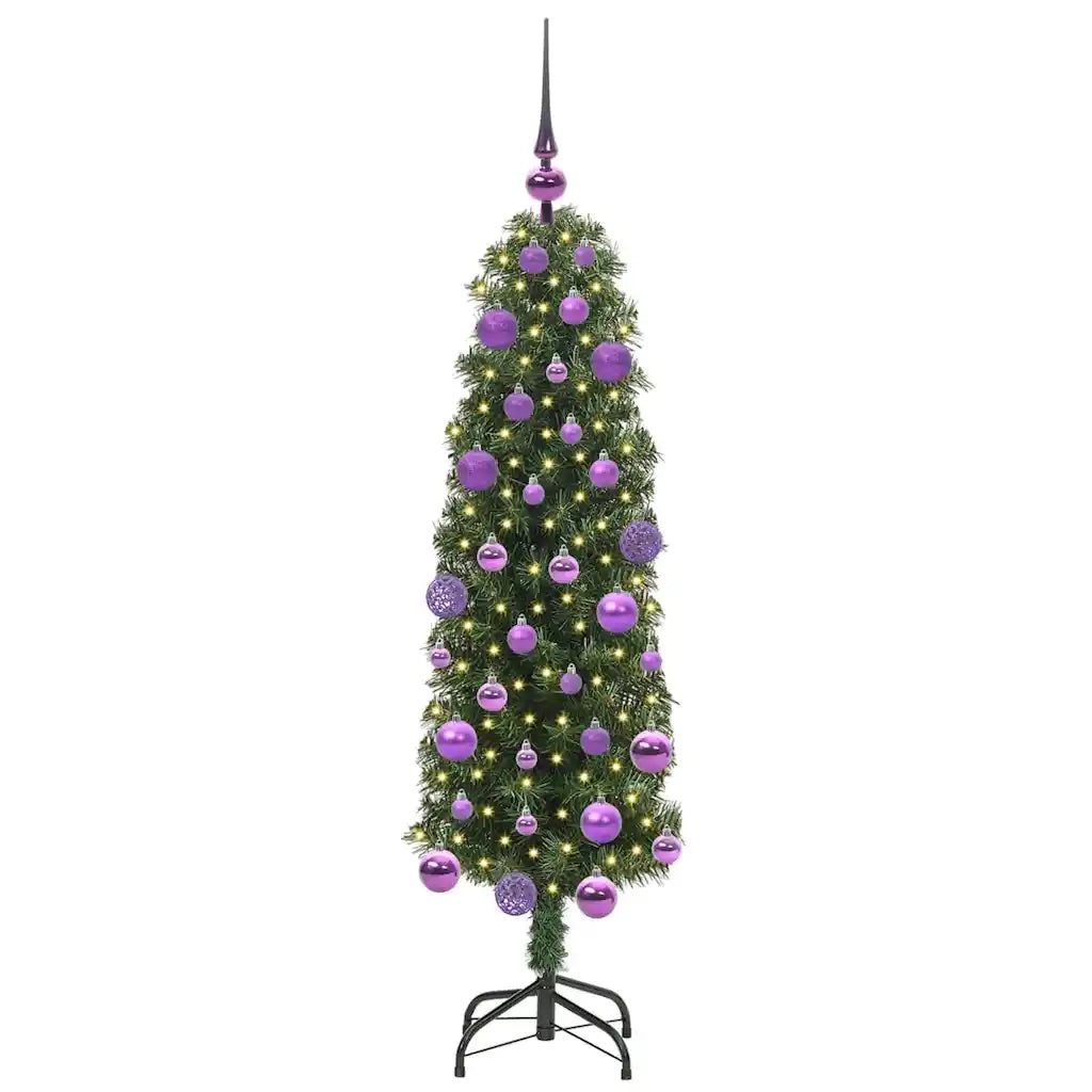 Albero di Natale | Decorazioni natalizie artificiale con 150 LED Verde 120 cm