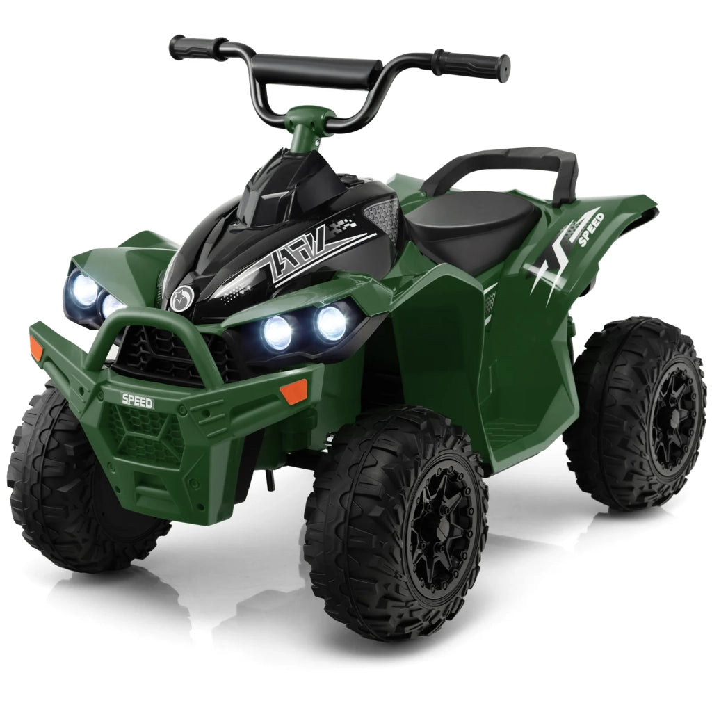 Auto elettrica per bambini 12V Quad 96 x 58 x 70 cm alta/bassa velocità ruote antiscivolo stile alla moda PP verde 20_0014654