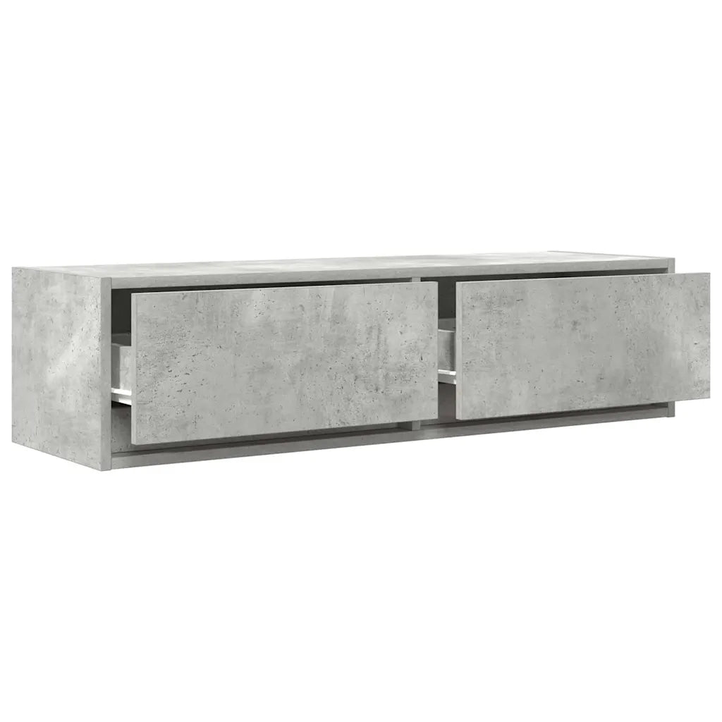Mobile TV a parete moderno e salvaspazio 100 x 31 x 25,5 cm legno composito grigio cemento 02_0051704