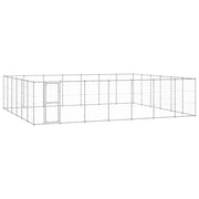 Cuccia da esterno gabbia recinto per animali box esterno per cani in acciaio zincato 50,82 m² 02_0000424