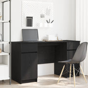 Scrivania  Nero Rovere 140x49x76 cm Legno ingegnerizzato