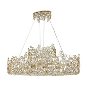 Lampadario grande Anya cristalli argento cromo 10xE14 Hinkley