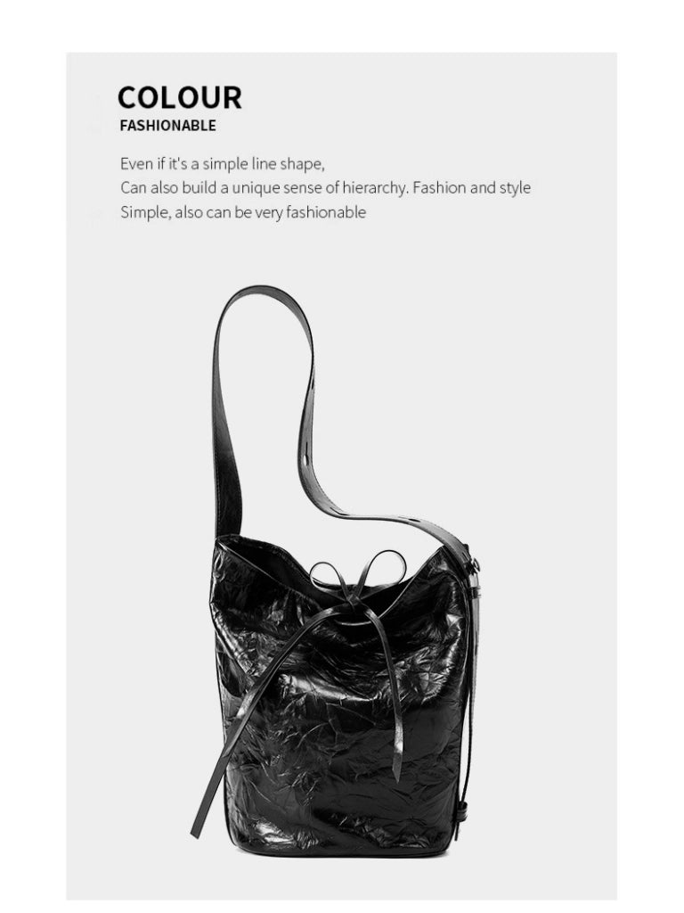 Borse a mano/a tracolla da donna in vera pelle, colore nero