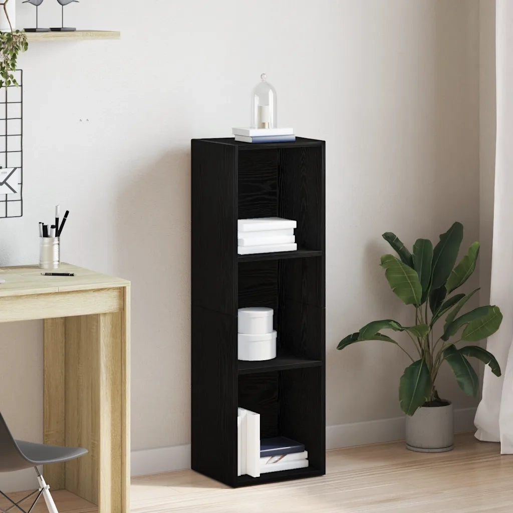 Libreria Rovere Nero 36x30x114 cm in Legno Multistrato 862395