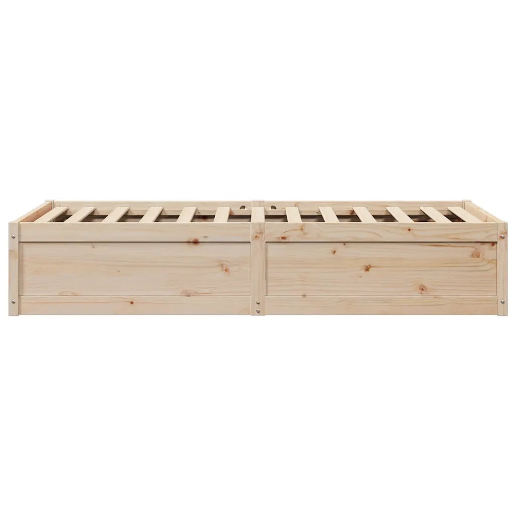 Letto senza Materasso 90x190 cm in Legno Massello di Pino