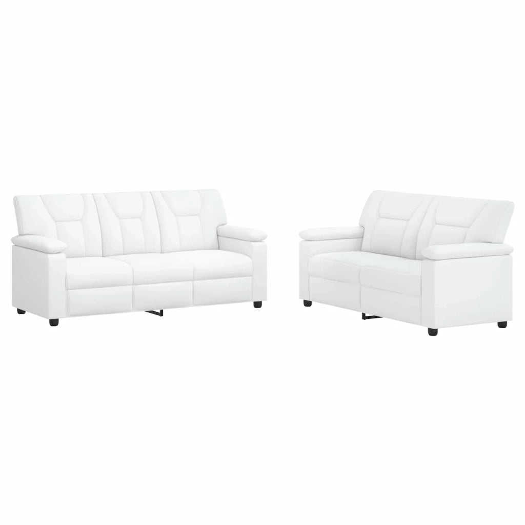Set di divani 2 pcs Bianco Similpelle 3430573