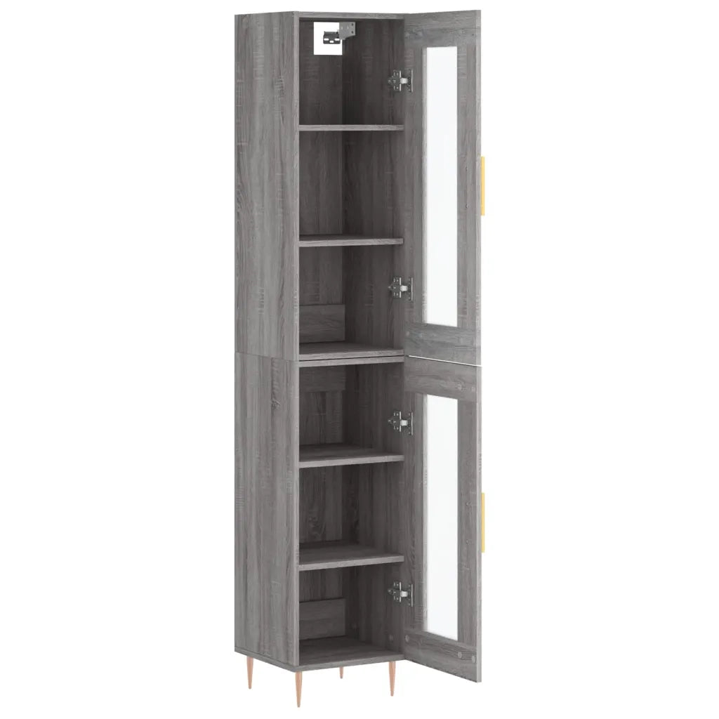 Credenza Grigio Sonoma 34,5x34x180 cm in Legno Multistrato 3199423