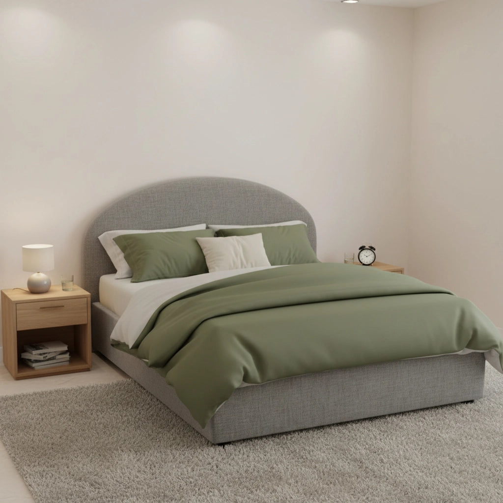 Acy, Letto Piazza e Mezza Materasso Incluso Made in Italy, Grigio