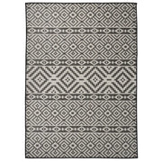 Tappeto da Esterni a Tessitura Piatta 200x280 cm Strisce Nere