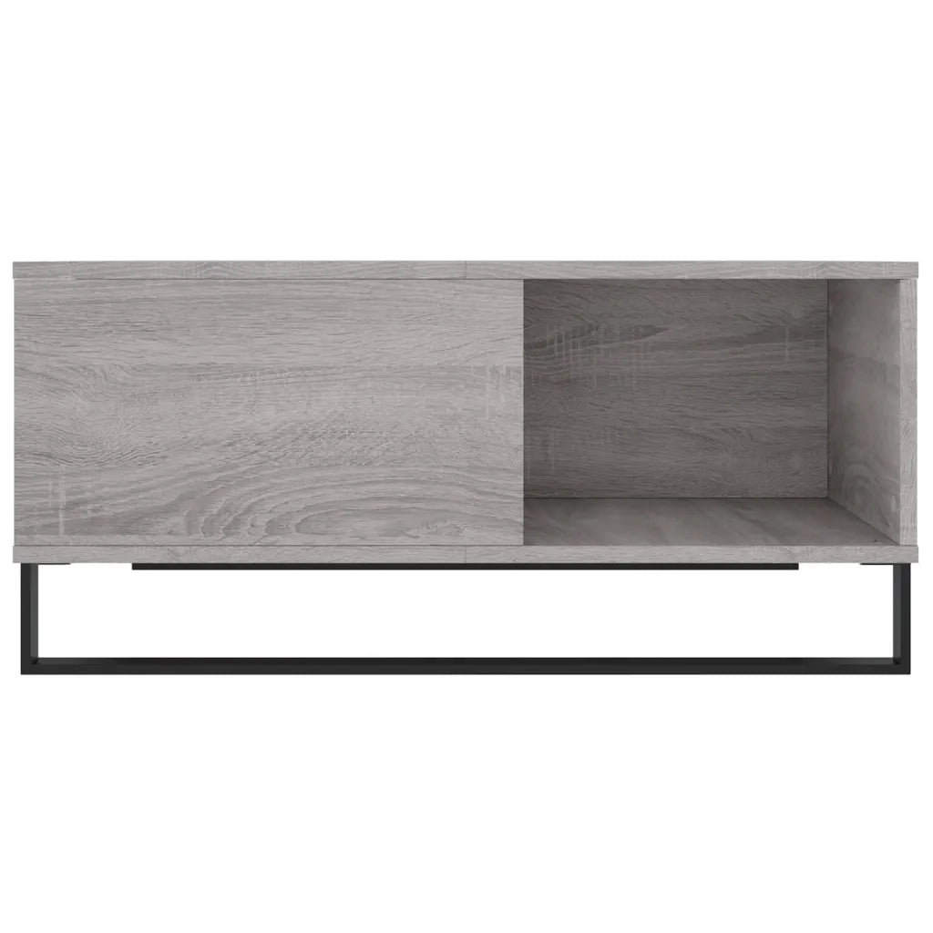 Tavolino Salotto-Tavolino da soggiorno-Tavolo Grigio Sonoma 80x80x36,5 cm Legno Multistrato 877413
