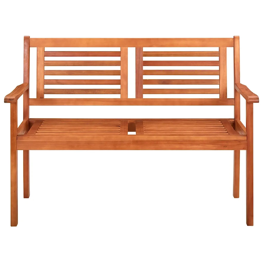 Panchina da Giardino 2 Posti e Cuscino 120cm Massello Eucalipto cod mxl 72308