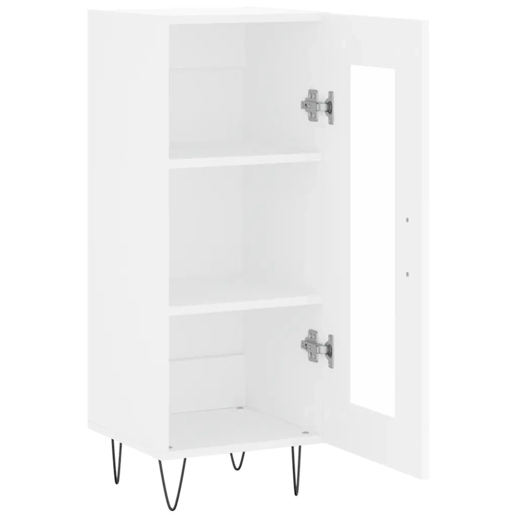 Credenza-Buffet-Armadio da cucina Bianca 34,5x34x90 cm in Legno Multistrato 361835