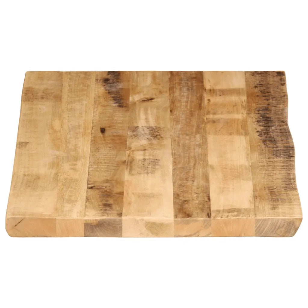 Piano Tavolo Bordi Vivi 120x60x3,8 cm Legno di Mango Grezzo 370696