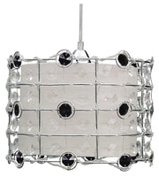 Lampada a sospensione Candellux Seneca cristallo Ø30 nero