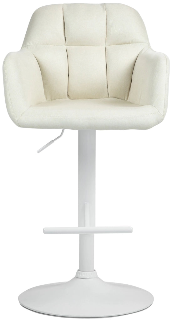 Barhocker Natoma Stoff weiЯ