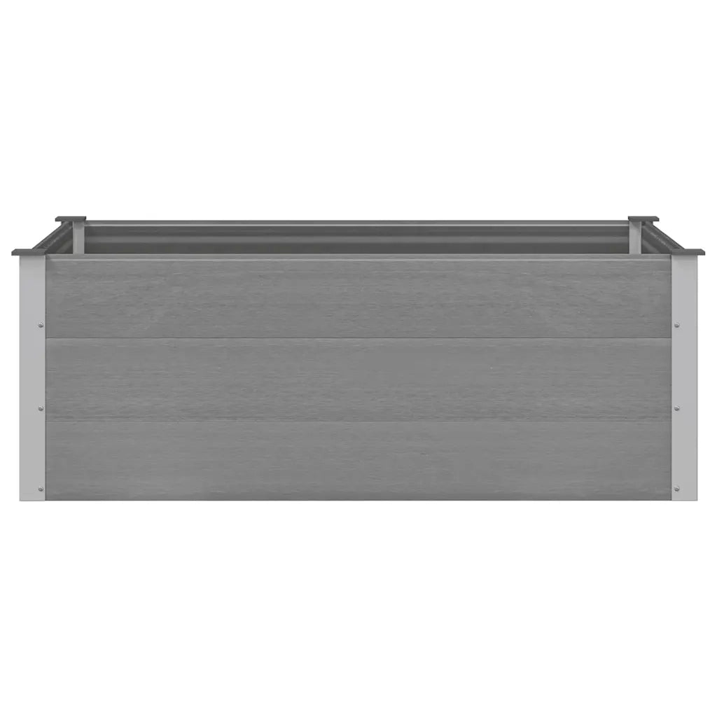 Letto Rialzato da Giardino in WPC 150x100x54 cm Grigio 43609
