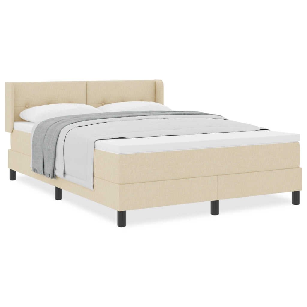 Letto box spring  con materasso panna 140x200 cm