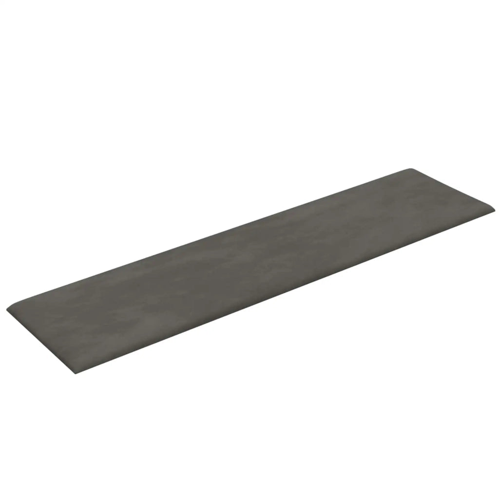 Testiera da Parete 12 pcs Grigio scuro 60 x 15 cm Velluto 4008338