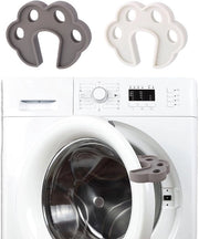 Stopper per Porta Lavatrice e Asciugatrice in Silicone - Buona Ventilazione - Bianco e Grigio - Supporto per 2 Pezzi