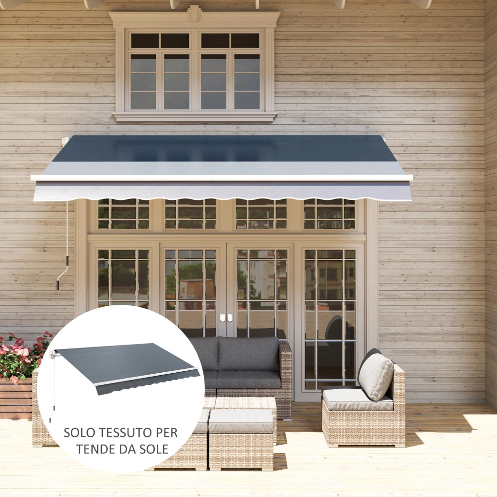 Telo di Ricambio per Tenda Parasole 4x3 m in Poliestere Anti UV 50+ ¨C zephmum ¨C Grigio