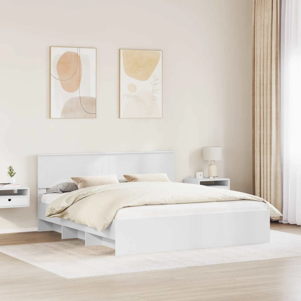 Struttura del letto Bianco 180 x 200 cm Legno multistrato