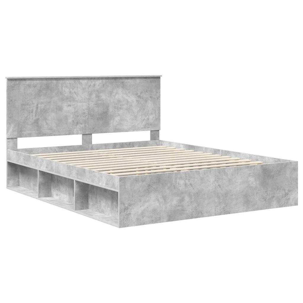 Struttura del letto Calcestruzzo 160 x 200 cm Pino massello