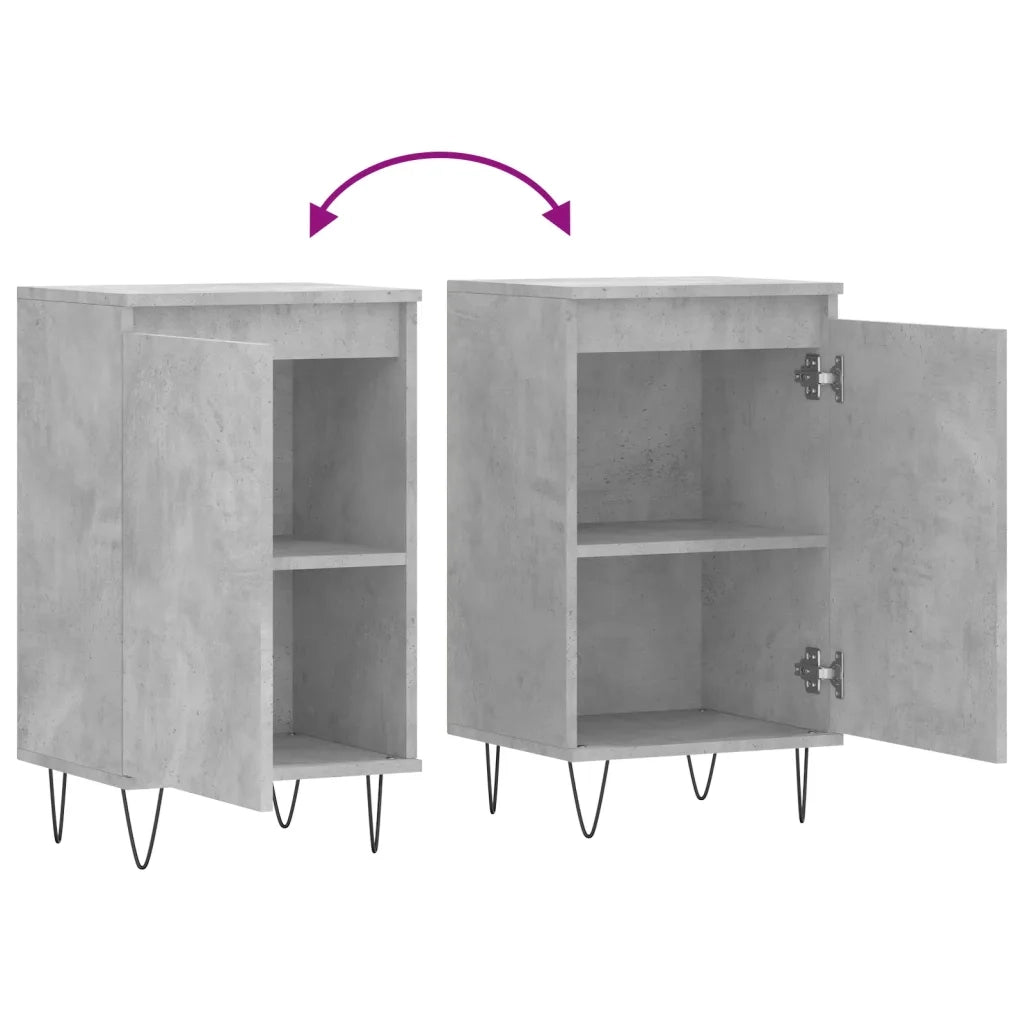 Credenze 2 pz Grigio Cemento 40x35x70 cm in Legno Multistrato 831061