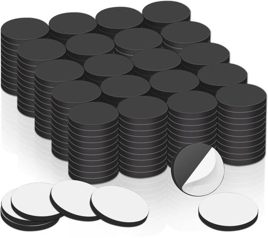 Tavole adesive magnetiche, 150 pezzi 20 x 2 mm magneti, forti, magneti a forma rotonda per banchi magnetici, punti magnetici, magneti piatti per frigoriferi per foto, whiteboard