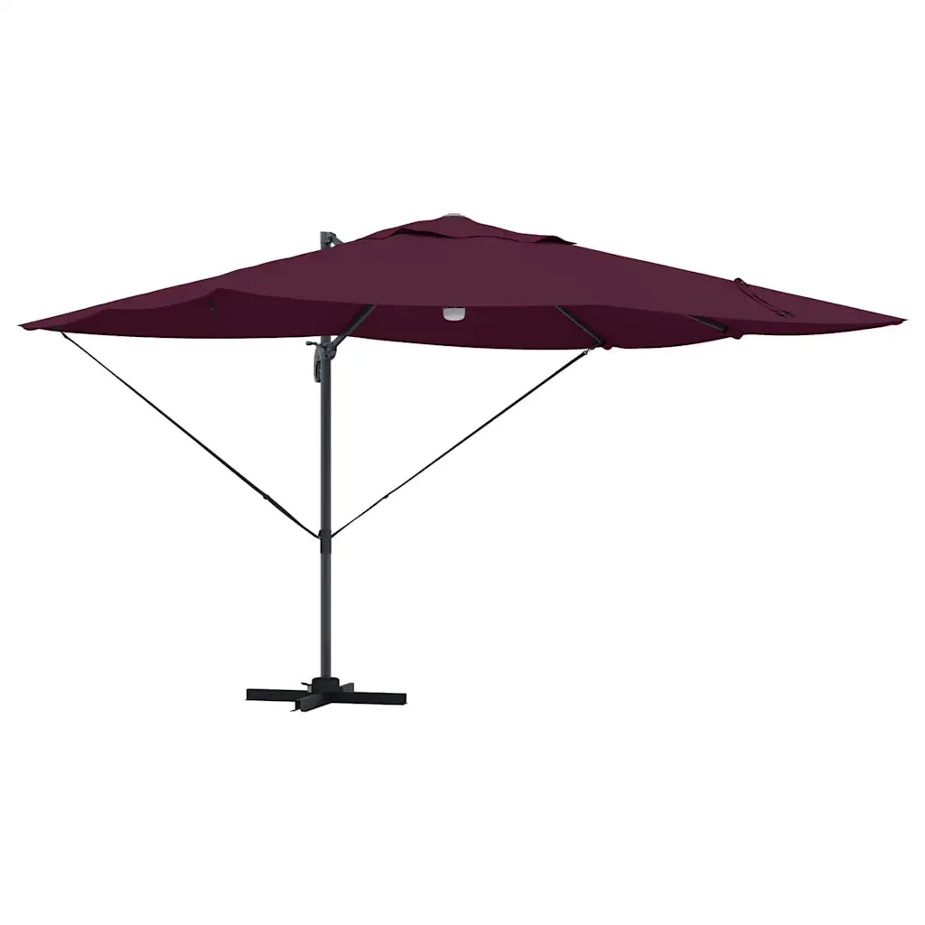 Ombrellone-Ombrello da giardino balcone Rosso Bordeaux 351 x 250 x 253 cm