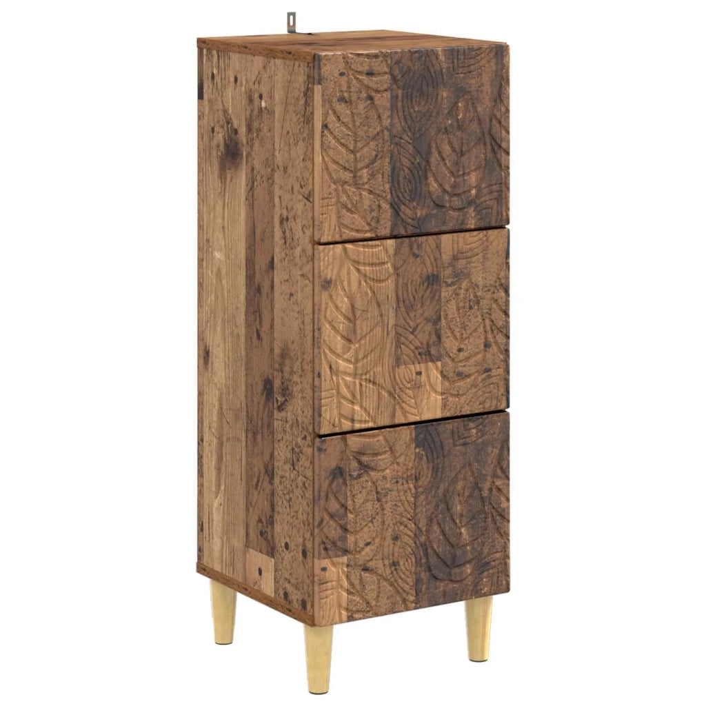 Mobile con Cassetti Legno antico 33 x 34,5 x 90 cm