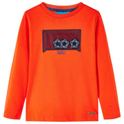 Maglietta Bambino Maniche Lunghe Arancione Brillante 104cod mxl 108058