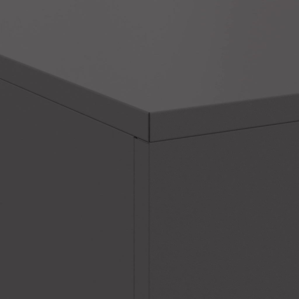Braciere con Stoccaggio per Tronchi Nero 100x100x30 cm Acciaio